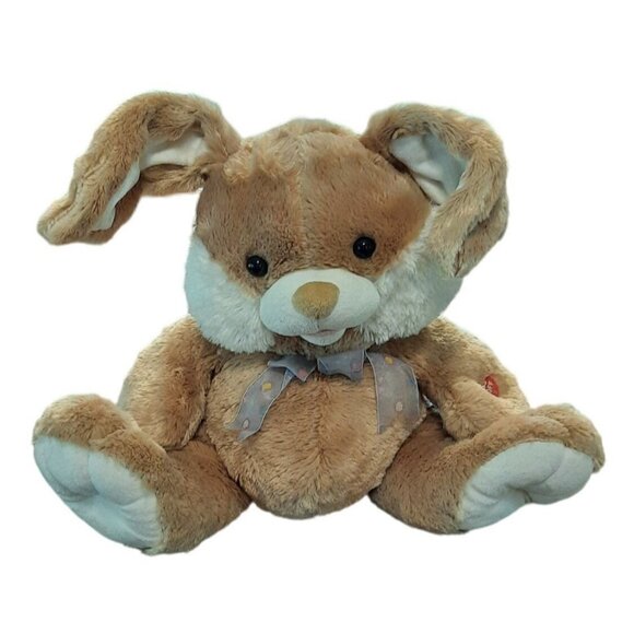 Sound N Light Animatronic Plush Bunny With Ribbon Bow - Stuffed Animal Rabbit - Picture 1 of 12